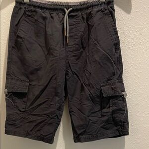 Kids Black Cargo Shorts